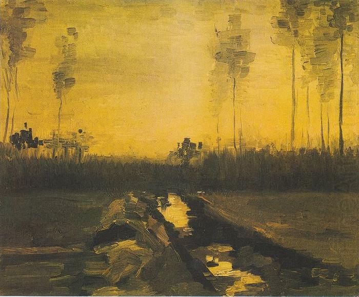 Landscape at Dusk, Vincent Van Gogh